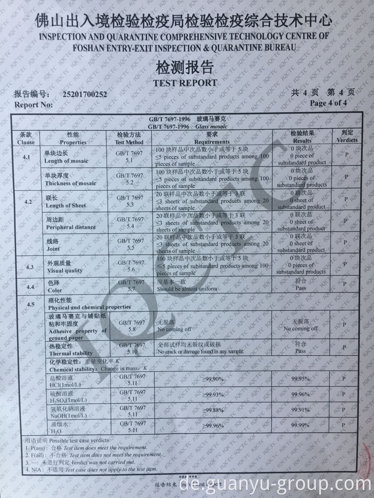 Guanyu Mosaic Test Report P4